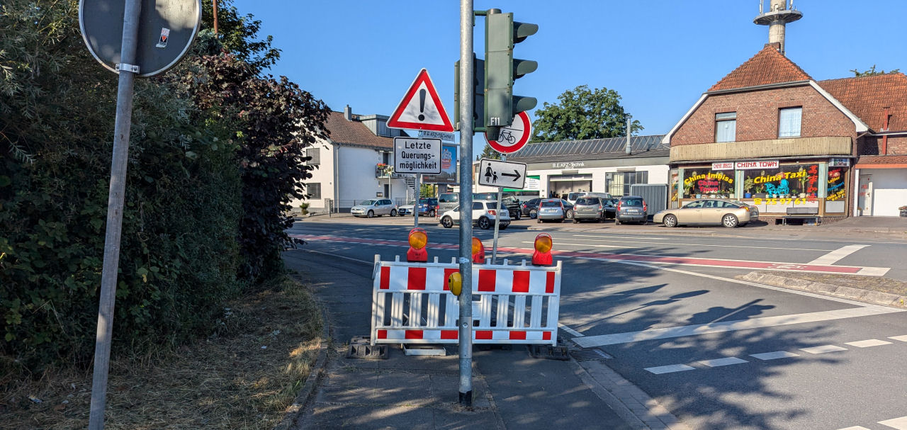 Östlicher Geh- und Radweg der Eidinghausener gesperrt